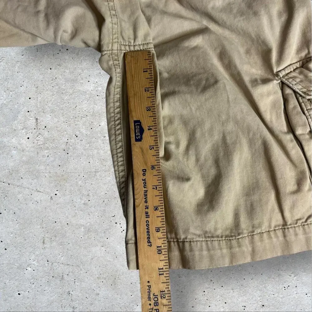 Aeropostale Shorts Mens‎ Beige Khaki Drawstring Flap Cargo Pockets y2k Size 32
